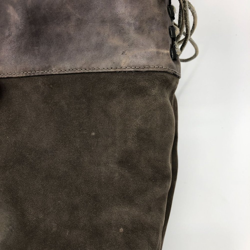 Cole Haan Nike Air Waterproof Knee High Boots Weathered Suede Leather Brown Lace - Picture 11 of 16